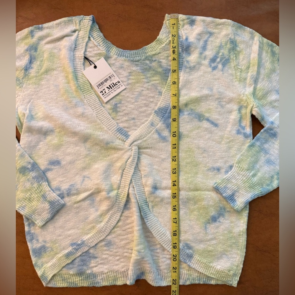27 Miles Malibu Twist Back Sweater Tie-Dye Size Small NWT - Picture 5 of 7